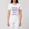 t-shirt licornes créatives Gémeaux XS S M L XL blanc coton bio 