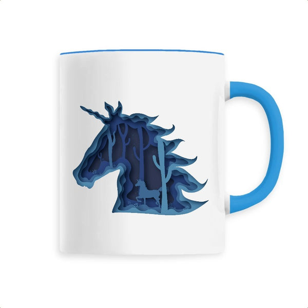 mug licorne féerique bleu