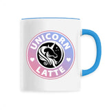 mug licorne unicorn latte bleu 