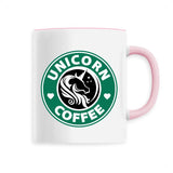 mug licorne unicorn coffee rose 