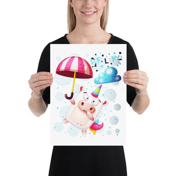 Poster Licorne <br>Crazy Fly