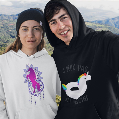 Sweat-shirt licorne homme en coton bio 