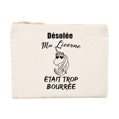 pochette licorne ma licorne était trop bourrée