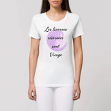 T-shirt licornes réservées Vierge blanc XS S M L XL coton bio