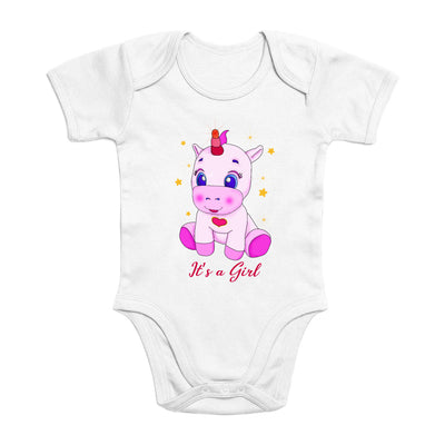 Body Licorne It's a Girl Coton Bio