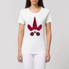 T-shirt Licorne Gothique crane mexicain blanc coton bio 