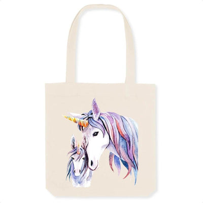 Tote bag Licorne Mère et fille coton bio 