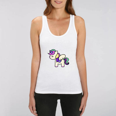 Débardeur licorne so cute blanc coton bio 