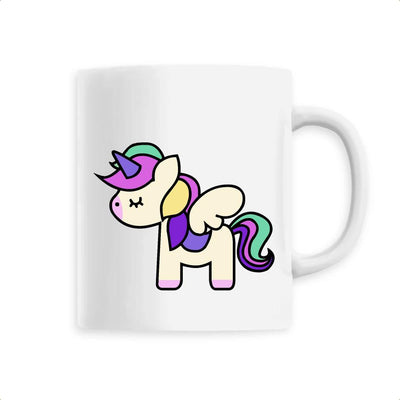 Mug licorne cute blanc 