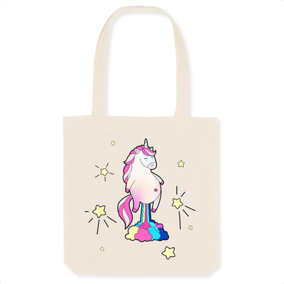 Tote bag sac licorne qui pète des paillettes