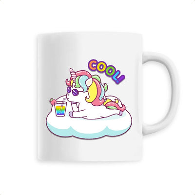 Mug licorne cool blanc
