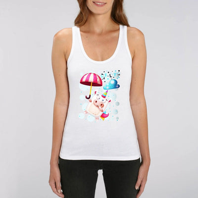 Débardeur licorne crazy fly blanc