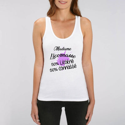 débardeur licornasse licorne connasse blanc