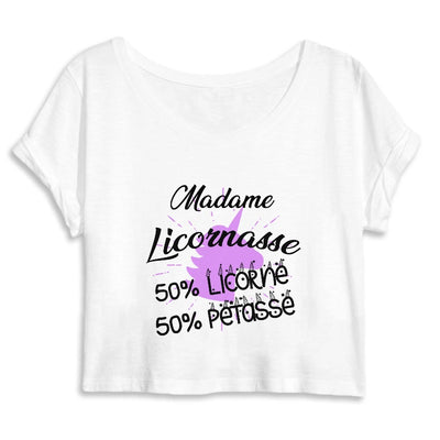 crop top licornasse licorne pétasse blanc 