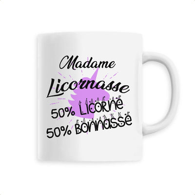 Mug licornasse licorne bonnasse blanc 