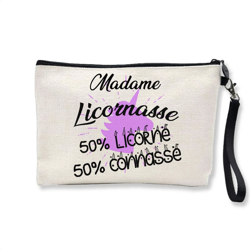Housse De Passeport En Cuir Avec Motif Licornes à Paillettes - Portefeuille Voyage Avec Emplacement Carte Vaccin, Mignon Et Pratique