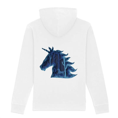sweat hoodie licorne féerique blanc back