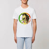 T-shirt Licorne Homme rastafari blanc 