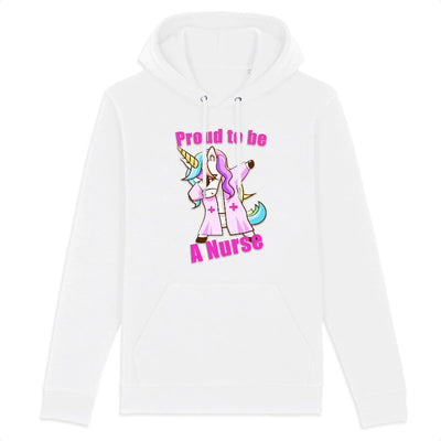 sweat licorne proud to be a nurse blanc coton bio 