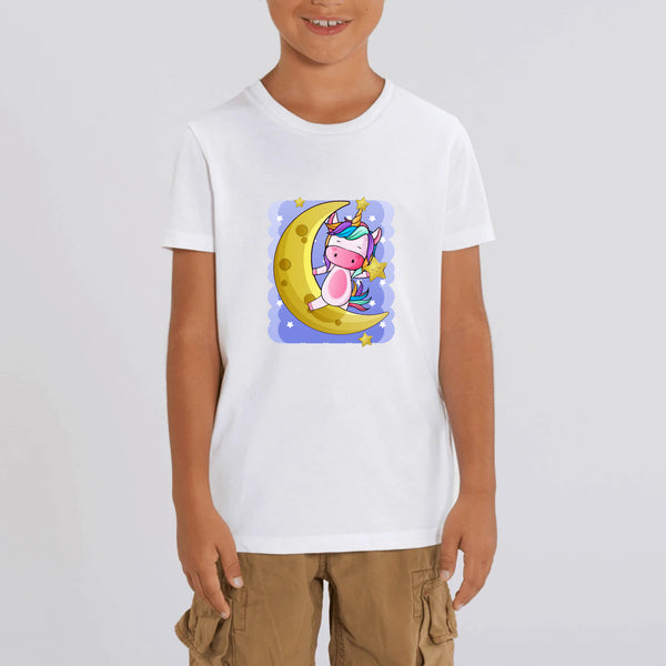 T shirt Licorne Enfant <br>Au Clair de Lune