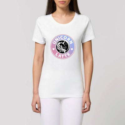 t shirt licorne unicorn latte blanc 