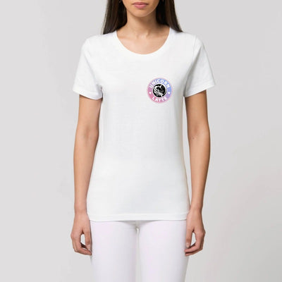 t shirt licorne unicorn latte écusson blanc 