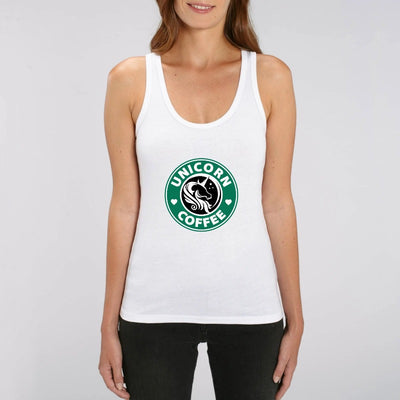 débardeur licorne unicorn coffee blanc 