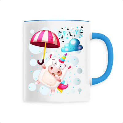 Mug Licorne Crazy Fly bleu