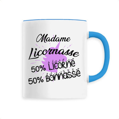 Mug licornasse licorne bonnasse bleu
