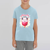 t-shirt licorne enfant bleu icecream coton bio