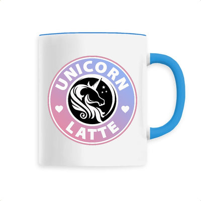 mug licorne unicorn latte bleu 
