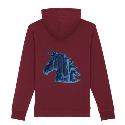 sweat hoodie licorne féerique bordeaux back