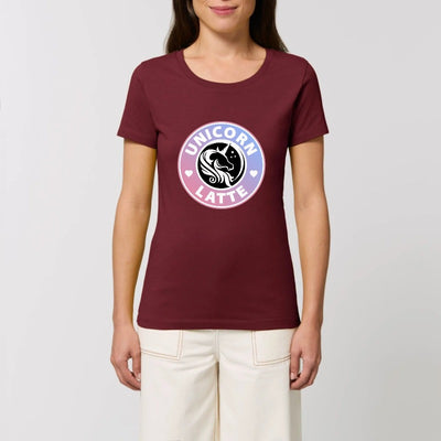 t shirt licorne unicorn latte bordeaux 