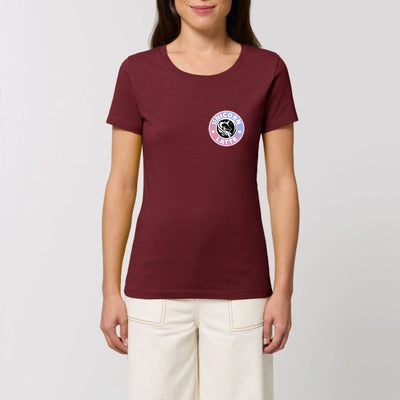 t shirt licorne unicorn latte écusson bordeaux 