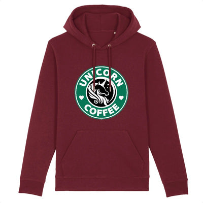 sweat licorne femme unicorn coffee bordeaux 