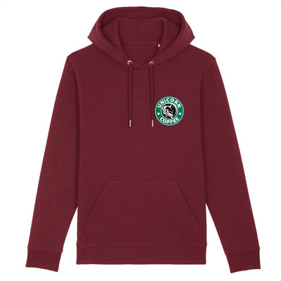 sweat licorne femme unicorn coffee écusson bordeaux
