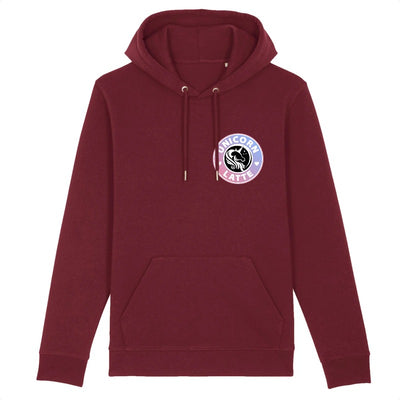 sweat licorne femme unicorn latte écusson bordeaux 