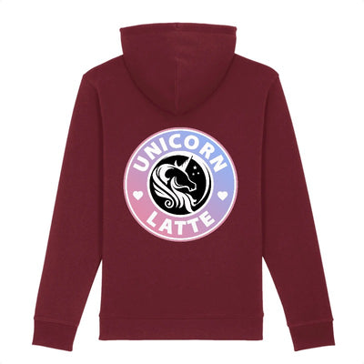 sweat licorne femme unicorn latte back bordeaux