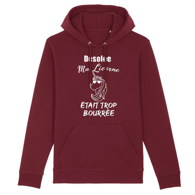 sweat licorne femme bordeaux ma licorne n'a pas démarré
