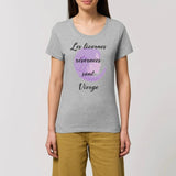 T-shirt licornes réservées Vierge gris XS S M L XL coton bio