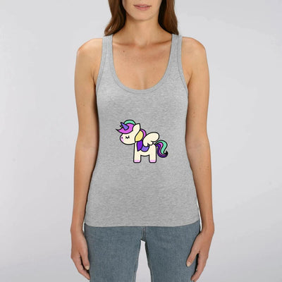 Débardeur licorne so cute gris coton bio 
