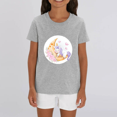 t-shirt licorne enfant gris dodo lune coton bio 