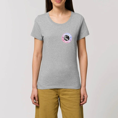 t shirt licorne unicorn latte écusson gris chiné
