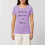 t-shirt licorne charmante balance XS S M L XL lavande coton bio 