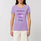 T-shirt licornes réservées Vierge lavande XS S M L XL coton bio