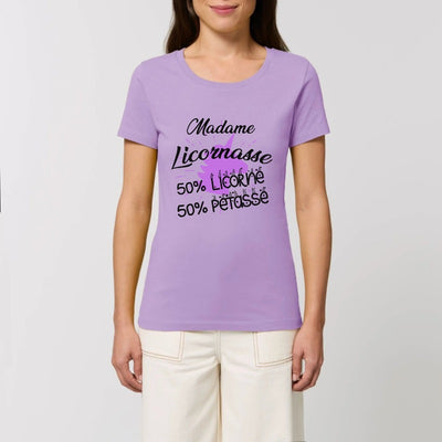 t-shirt licornasse licorne pétasse lavande 