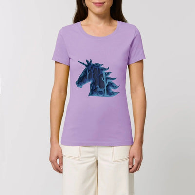T-shirt licorne féerique lavande coton bio