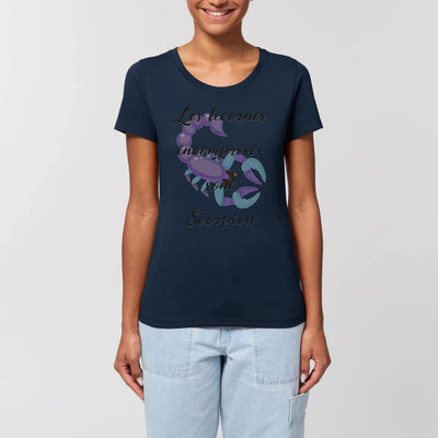 T-shirt licornes incomprises Scorpion XS S M L XL marine coton bio