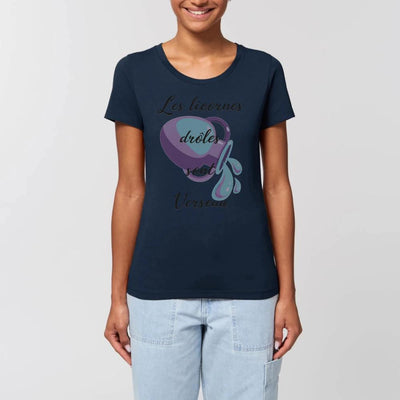 T-shirt licornes drôles sont verseau marine coton bio 