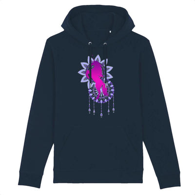 sweat hoodie licorne mandala marine coton bio 
